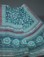 Peacock Blueish With Jaal Design Semi Crepe Silk Saree By Gayathri Reddy Designer Studio