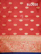 Shades of Navy Blue Floral Designbanaras Semi Silk Saree By Gayathri Reddy Designer Studio