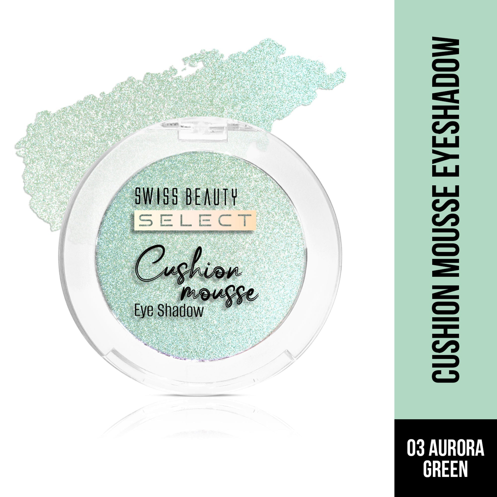 Swiss Beauty Select Cushion Mousse Eyeshadow - 3 Aurora Green