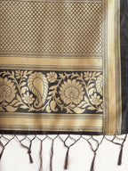 Saree Mall Black & Red Half & Half Printed Saree - Distacart