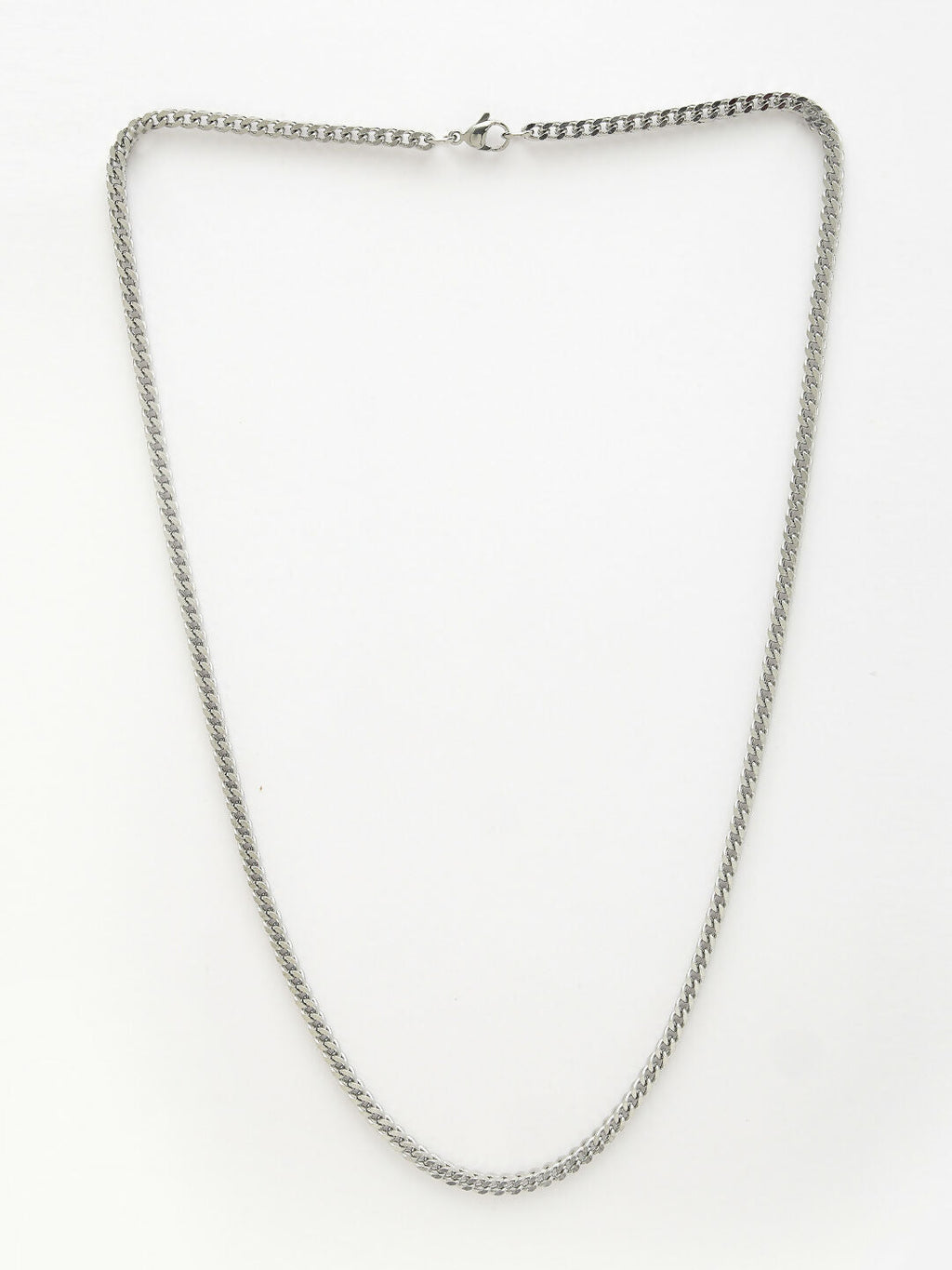 NVR Men's Silver-Plated Stainless Steel Chain