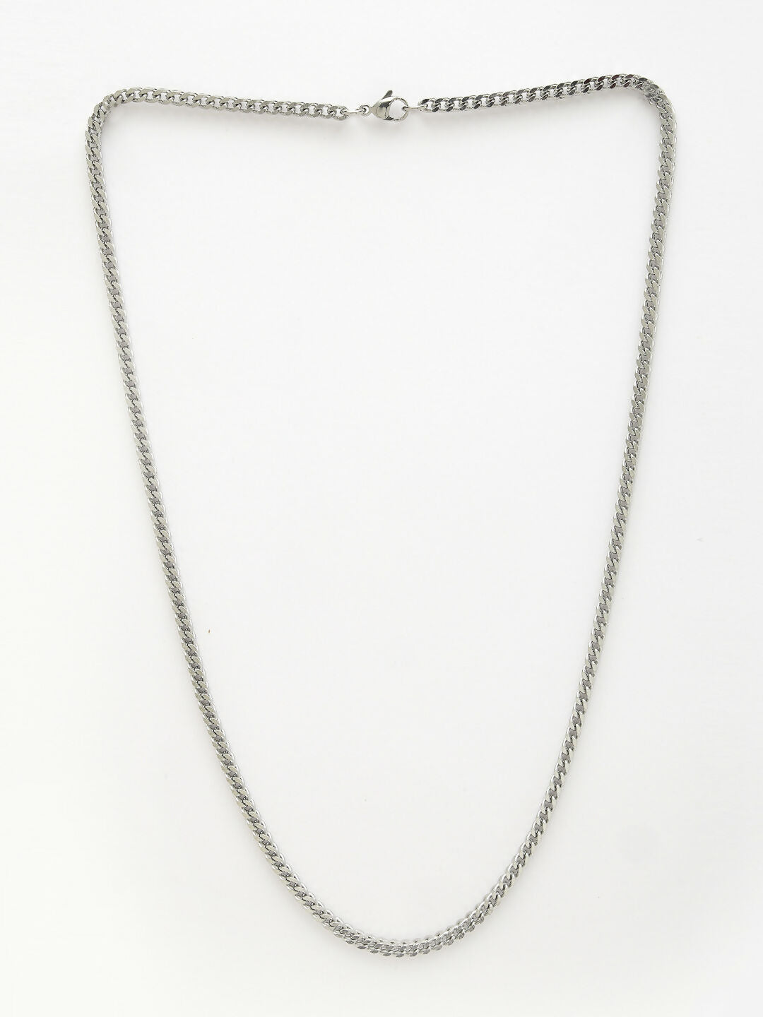 NVR Men's Silver-Plated Stainless Steel Chain