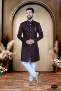 Joban Fashion Men's Wine TR Kurta with Pyjama