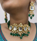 Joban Fashion Hand Made High Quality Gold Plated Base Metal Alloy Kundan Stone Studded Kundan Jewellery Set