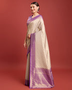 Monjolika Fashion Lavender Kanjivaram Silk Mesmerizing Saree - Distacart