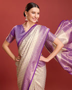 Monjolika Fashion Foliage Prints Silk Turquoise Classic Saree - Distacart