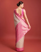 Monjolika Fashion Pink Kanjivaram Silk Mesmerizing Saree - Distacart