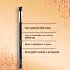 Miss Claire M16 - Angled Brow Brush - Chrome