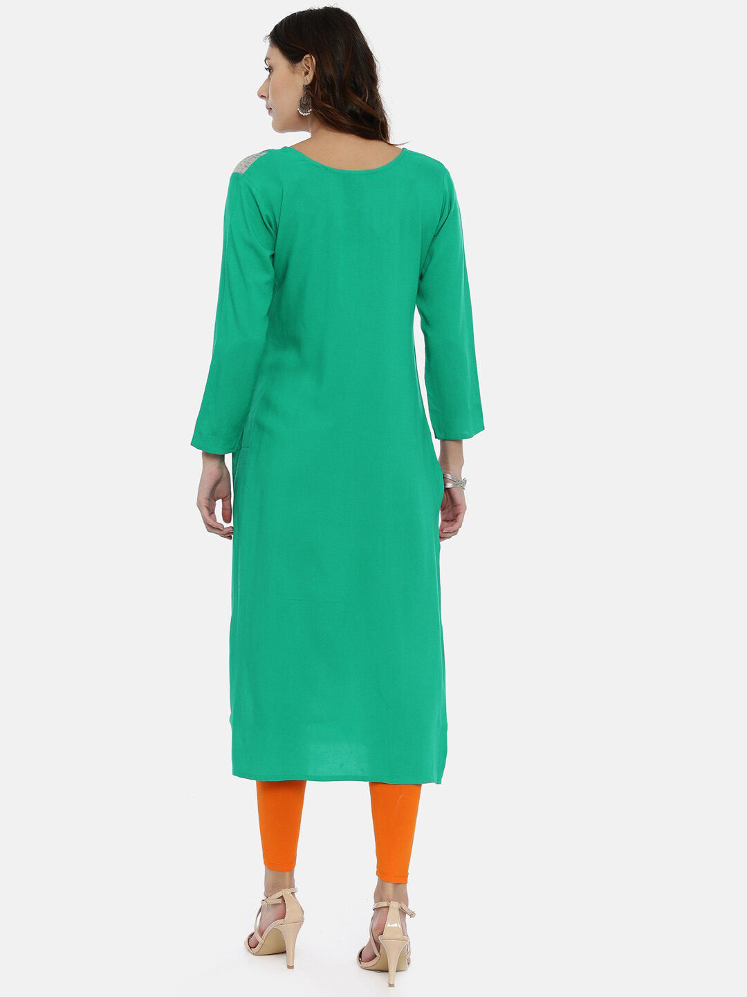 Souchii Women Green Printed Kurta - Distacart