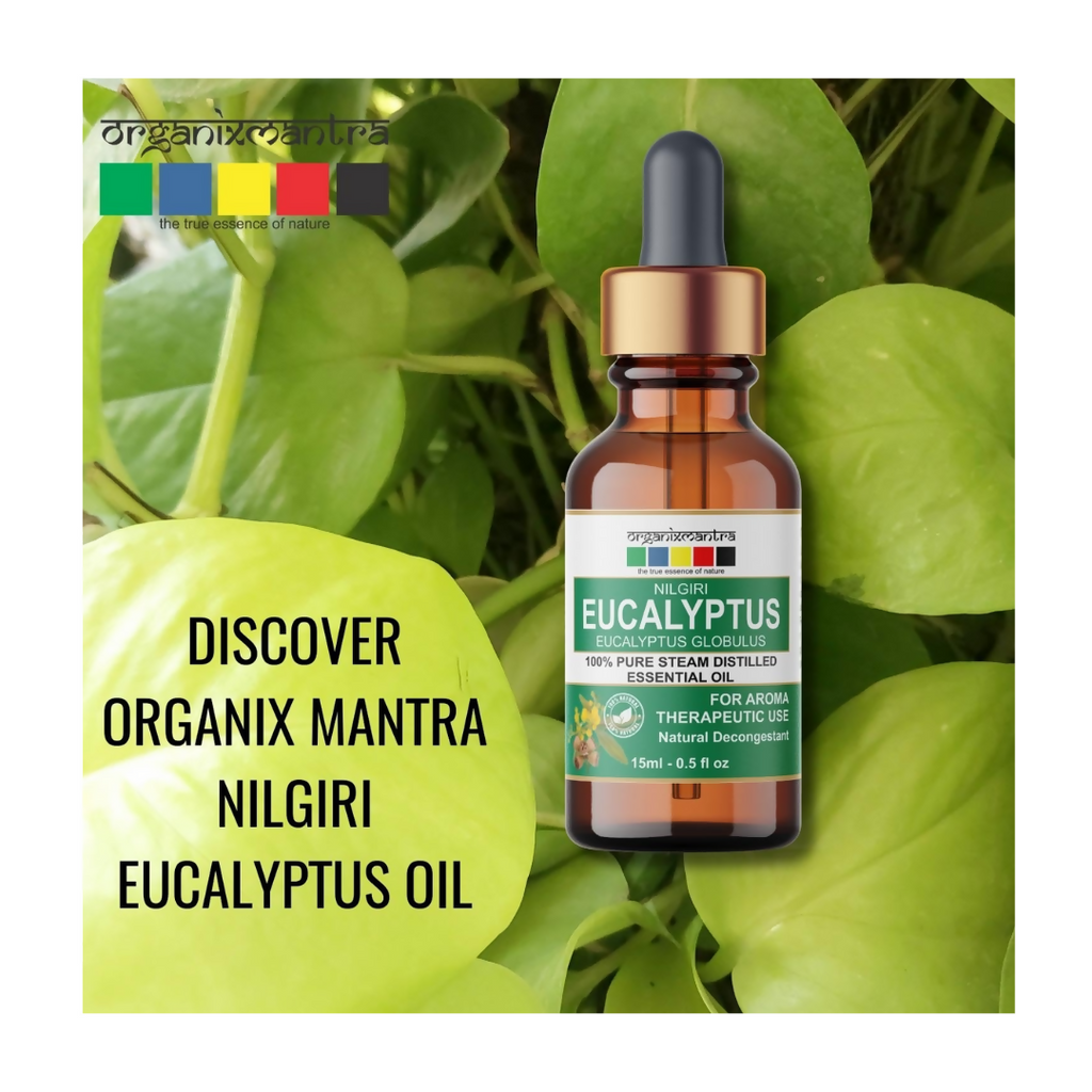 Organix Mantra Eucalyptus Essential Oil for Diffuser, Skin & Hair