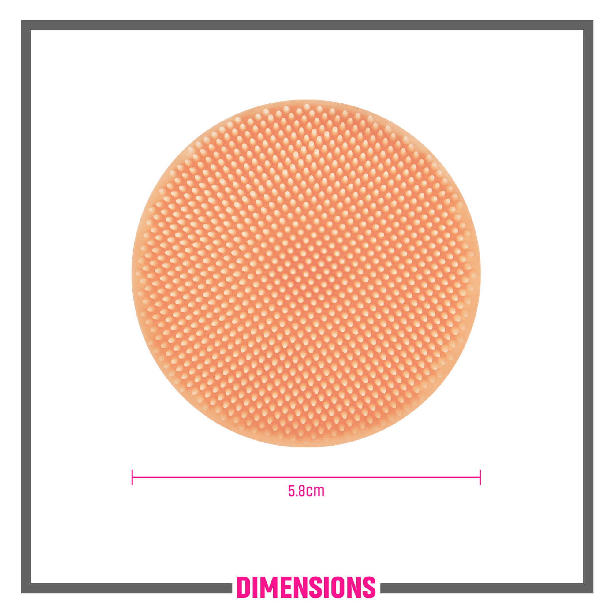 Miss Claire Lx051 Facial Scrubber Round - Peach - Distacart