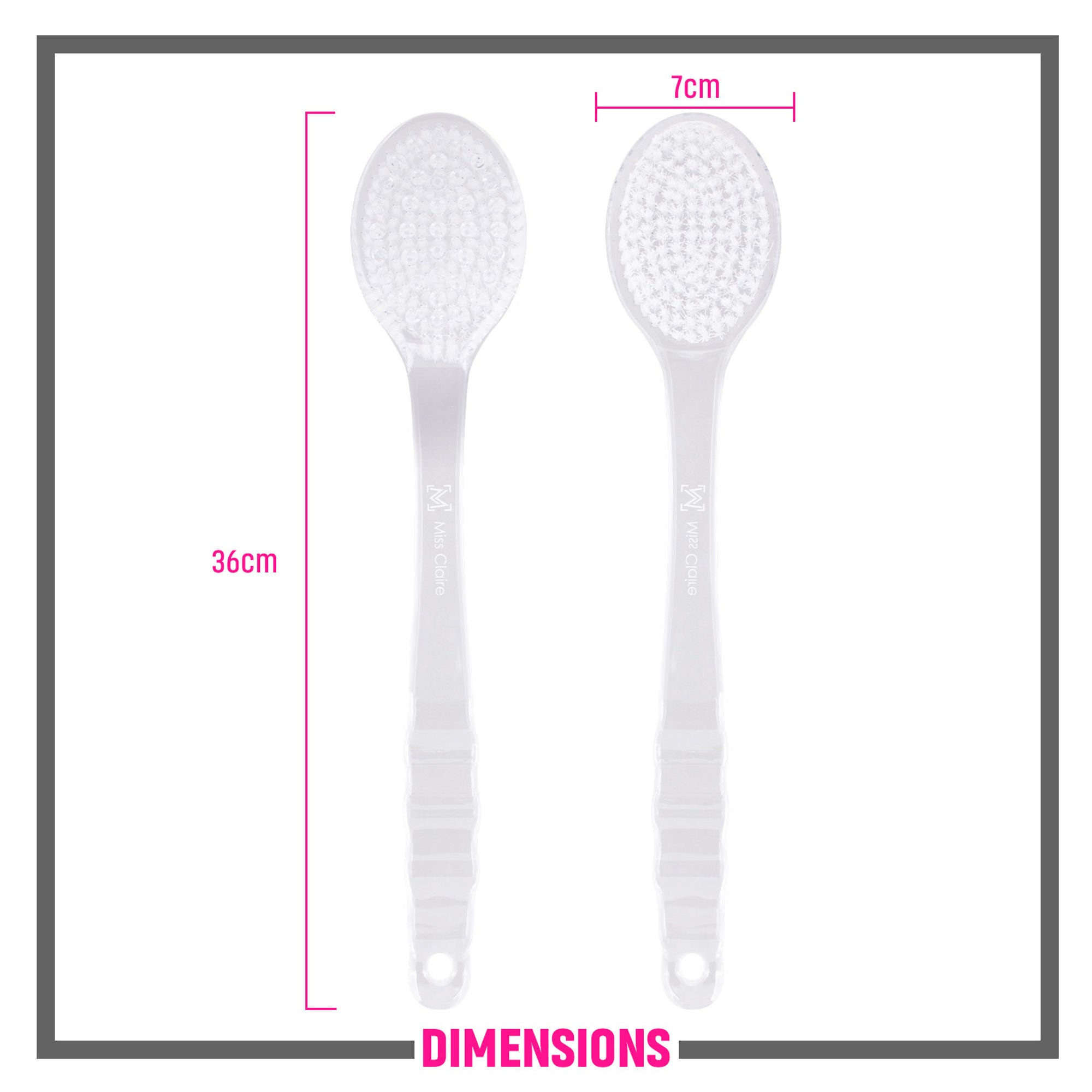 Miss Claire Lx025 Bath Brush - White - Distacart