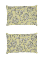 Story@home Arena Cream-Coloured & Grey Printed 180 TC Queen Bedsheet & 2 Pillow Covers
