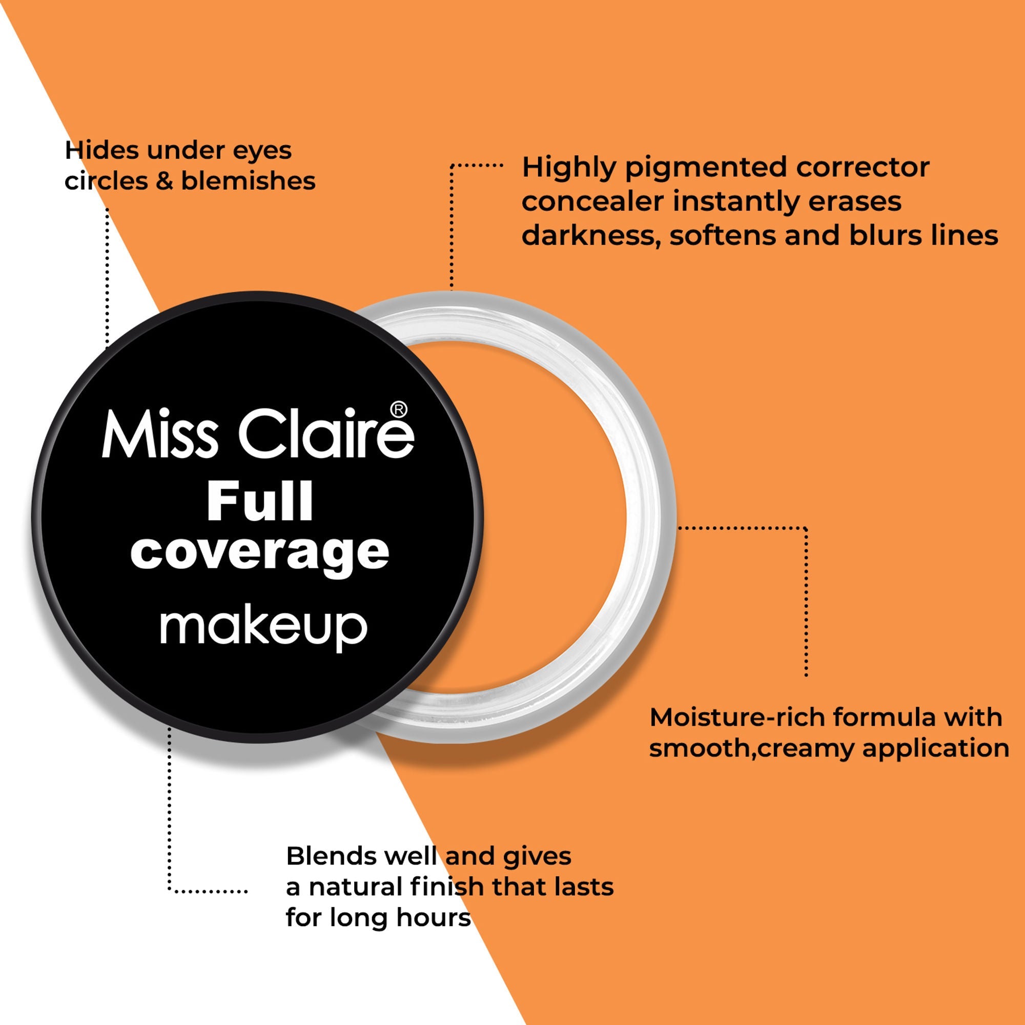 Miss Claire Full Coverage Makeup + Concealer - 12 - Distacart