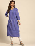 Sangria Women Jacquard Sequinned Chanderi Silk Kurta