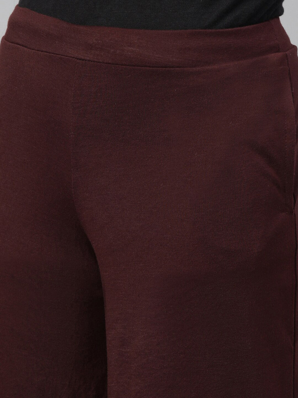 Souchii Women Brown Knitted Palazzos - Distacart