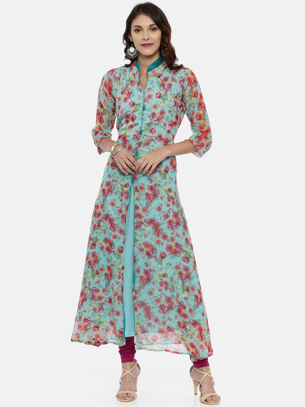 Souchii Purple Solid Slim-Fit Churidar-Length Leggings - Distacart