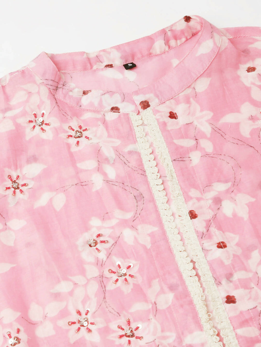White Cotton Solid Flared Dress with Printed Shrug - Yukti - Distacart