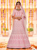 Myra Pink Crepe Heavy Embroidered Lehenga