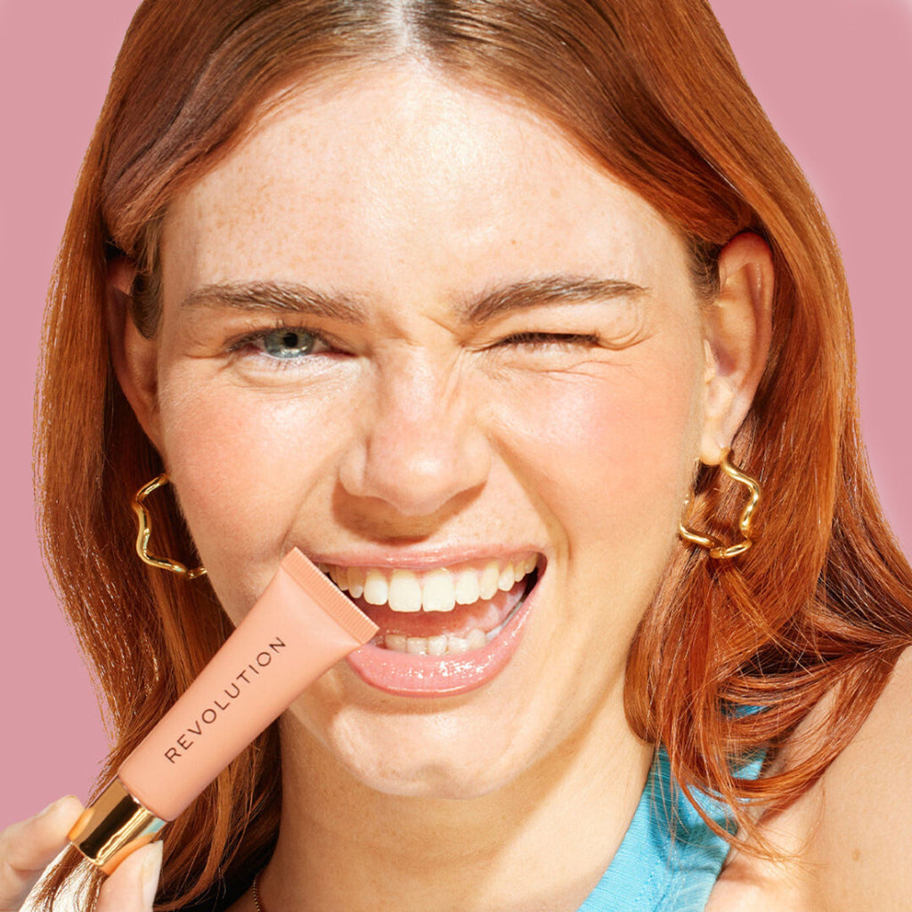 Makeup Revolution Juicy Peptide Lip Balm - Nude Spice - Distacart
