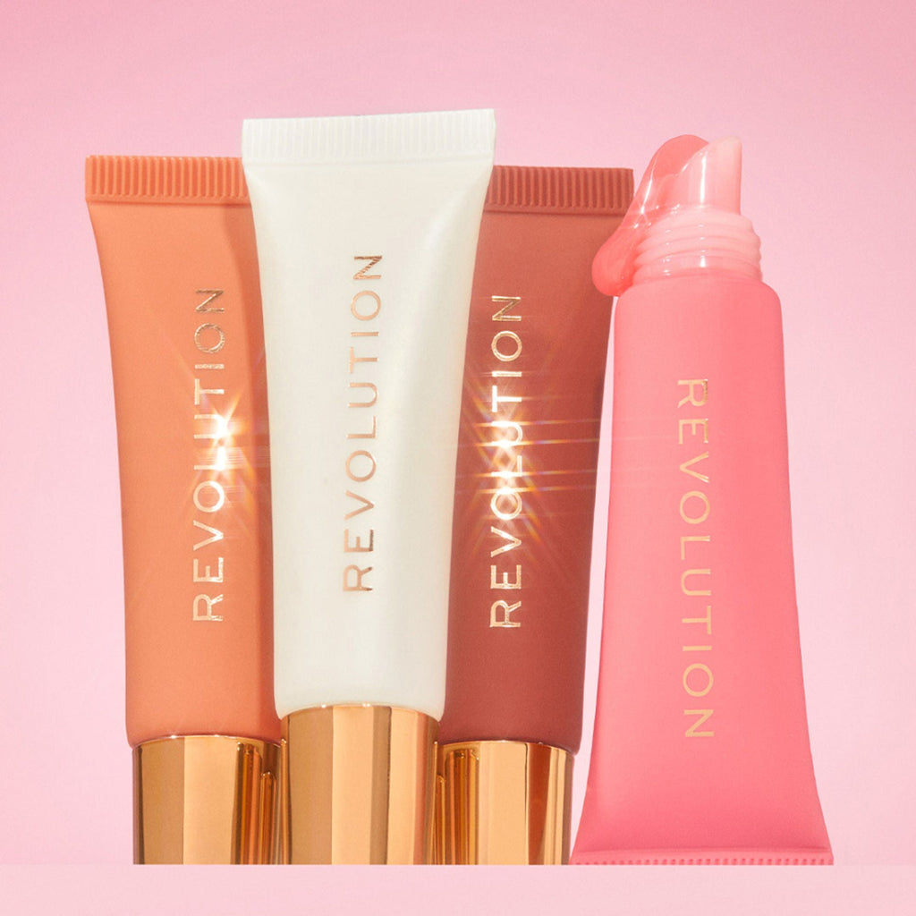 Makeup Revolution Juicy Peptide Lip Balm - Pink Strawberry - Distacart