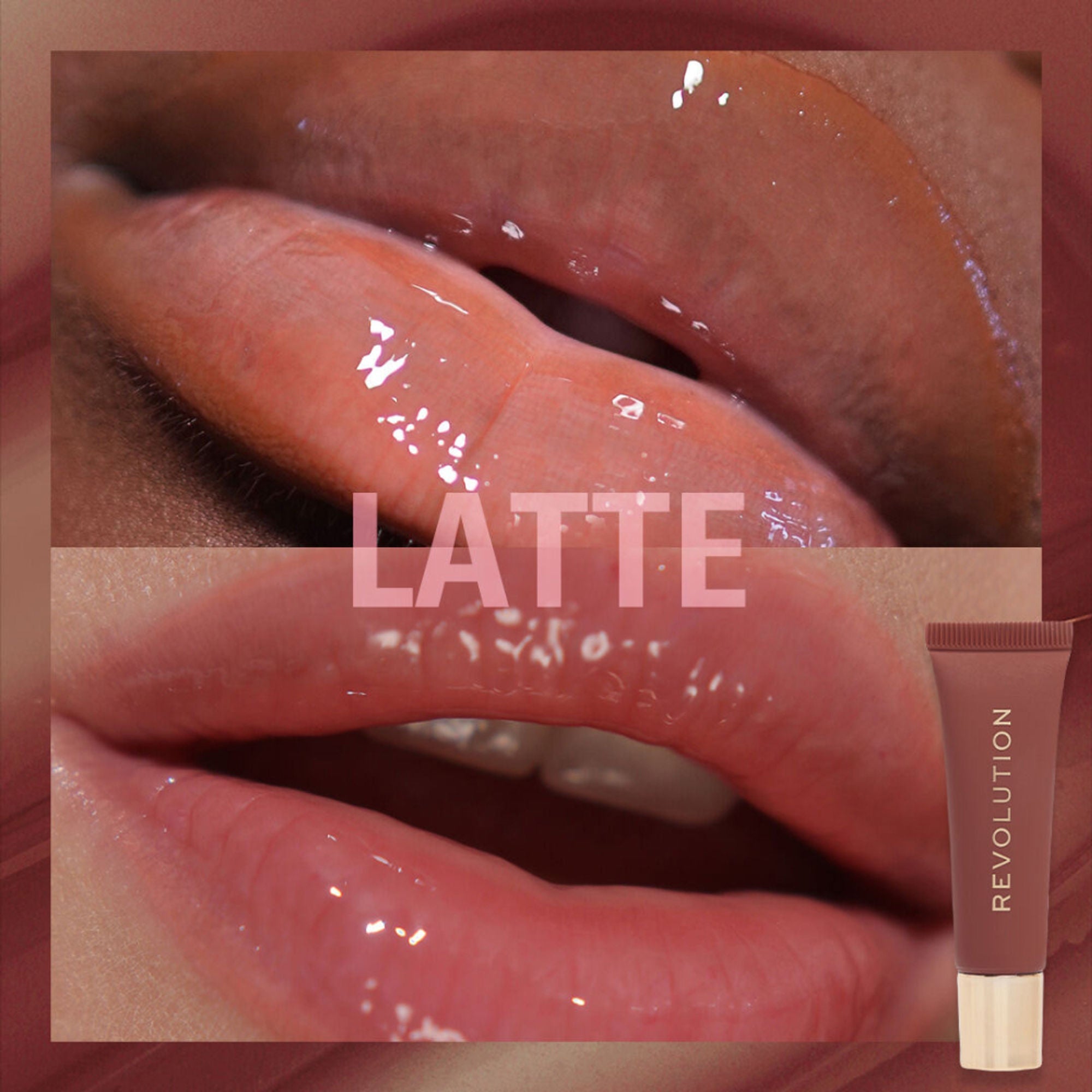 Makeup Revolution Juicy Peptide Lip Balm - Nude Latte - Distacart