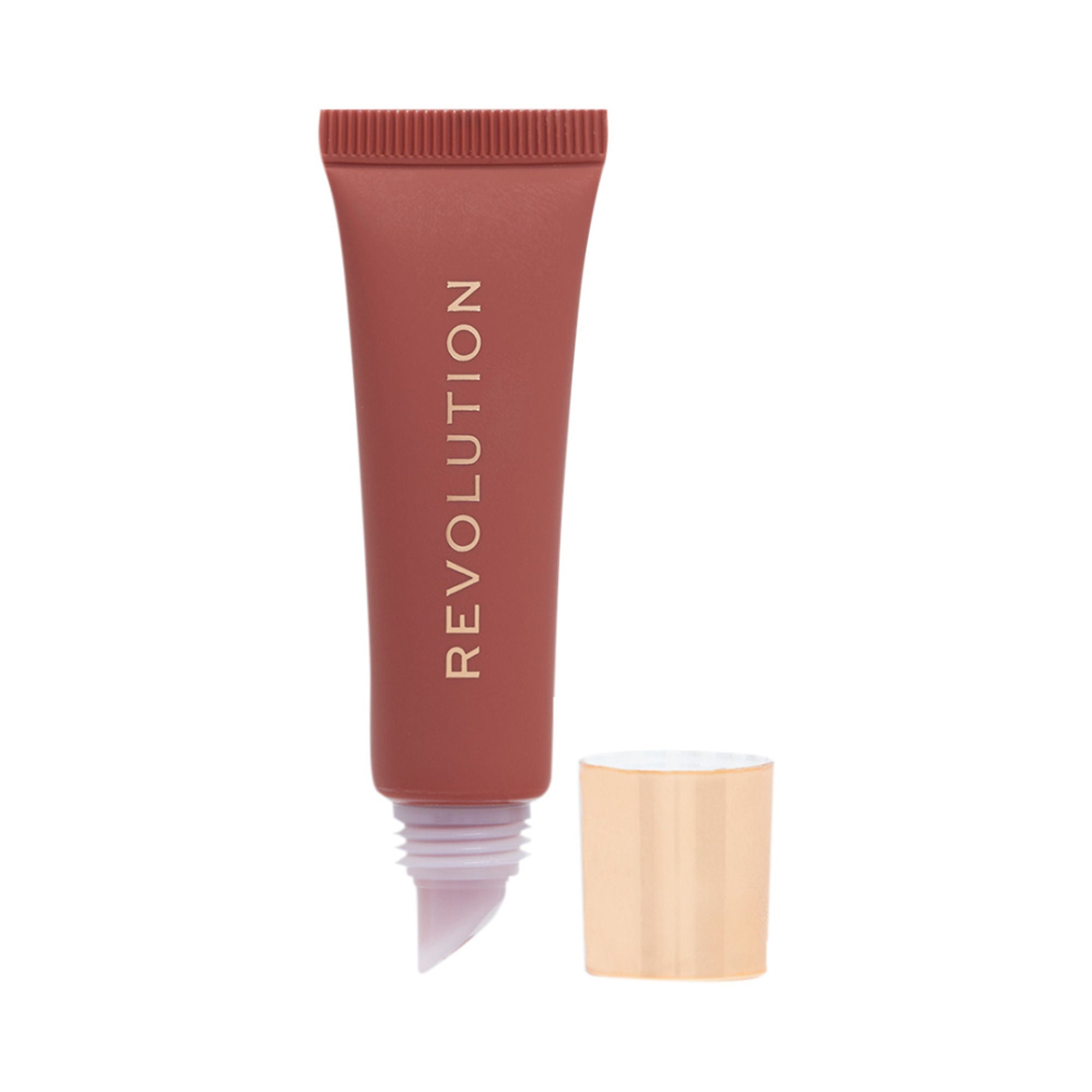 Makeup Revolution Juicy Peptide Lip Balm - Nude Latte - Distacart