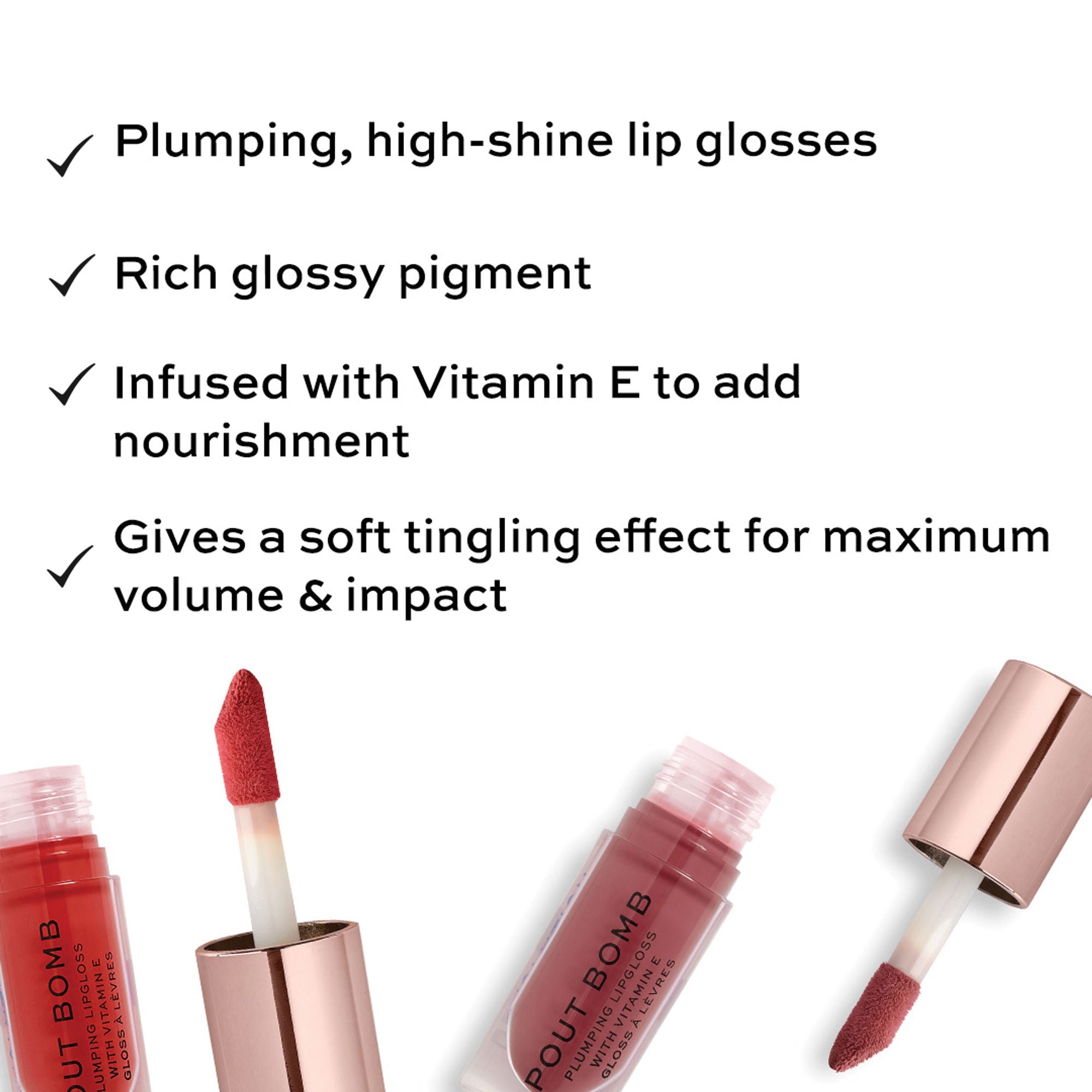 Makeup Revolution Pout Bomb Plumping Gloss - Peachy Coral - Distacart