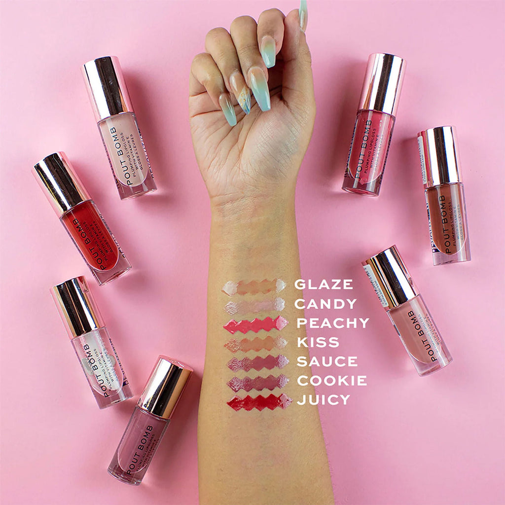 Makeup Revolution Pout Bomb Plumping Gloss - Peachy Coral - Distacart