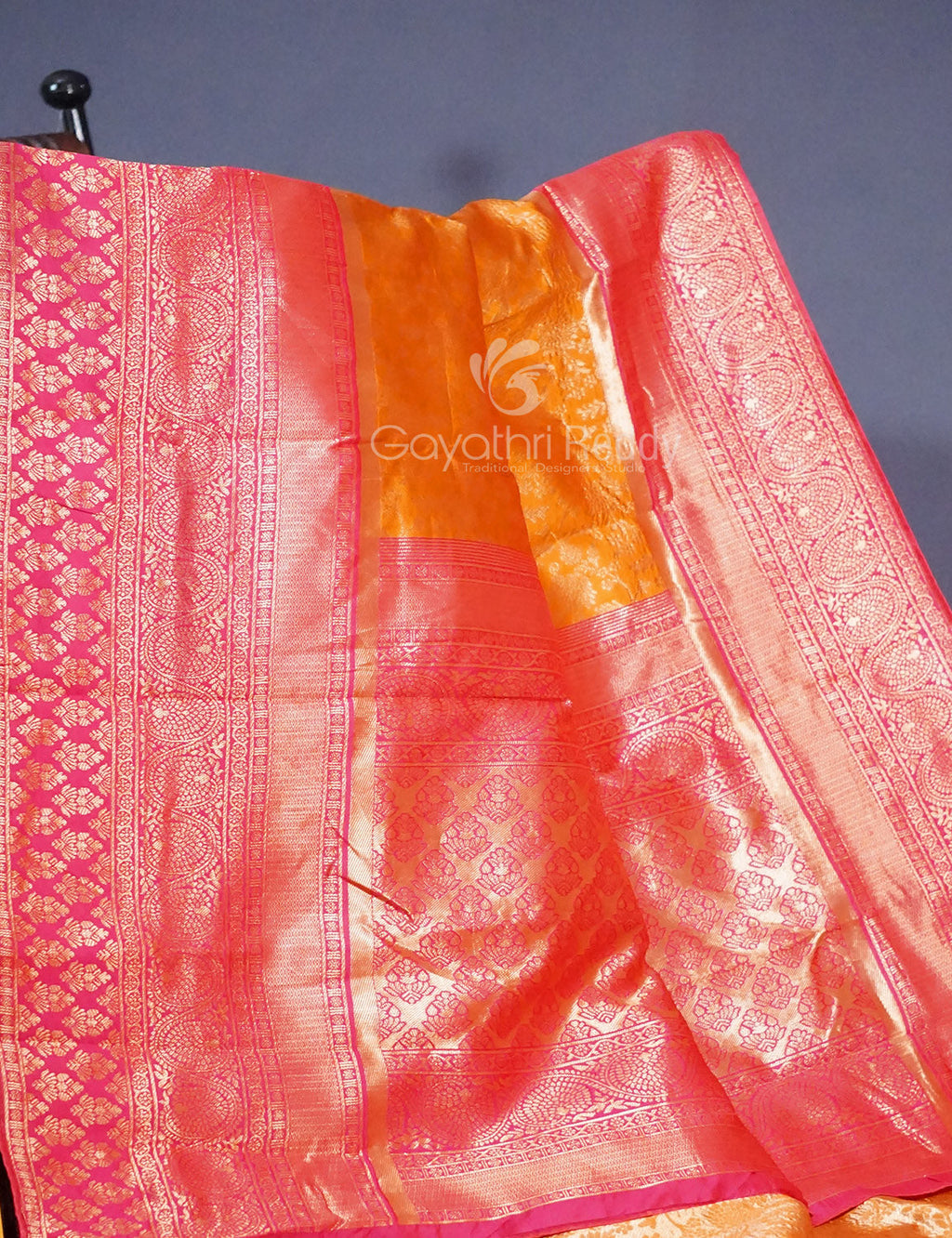 Shades of Yellow Floral Designbanaras Semi Silk Saree By Gayathri Reddy Designer Studio