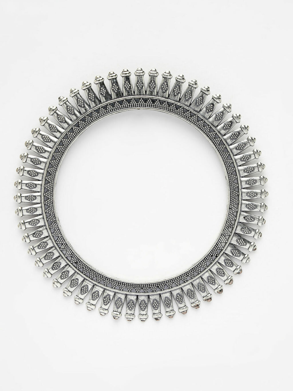 NVR Women's Set of 6 Silver-Toned German Silver Oxidised Bangles - Distacart