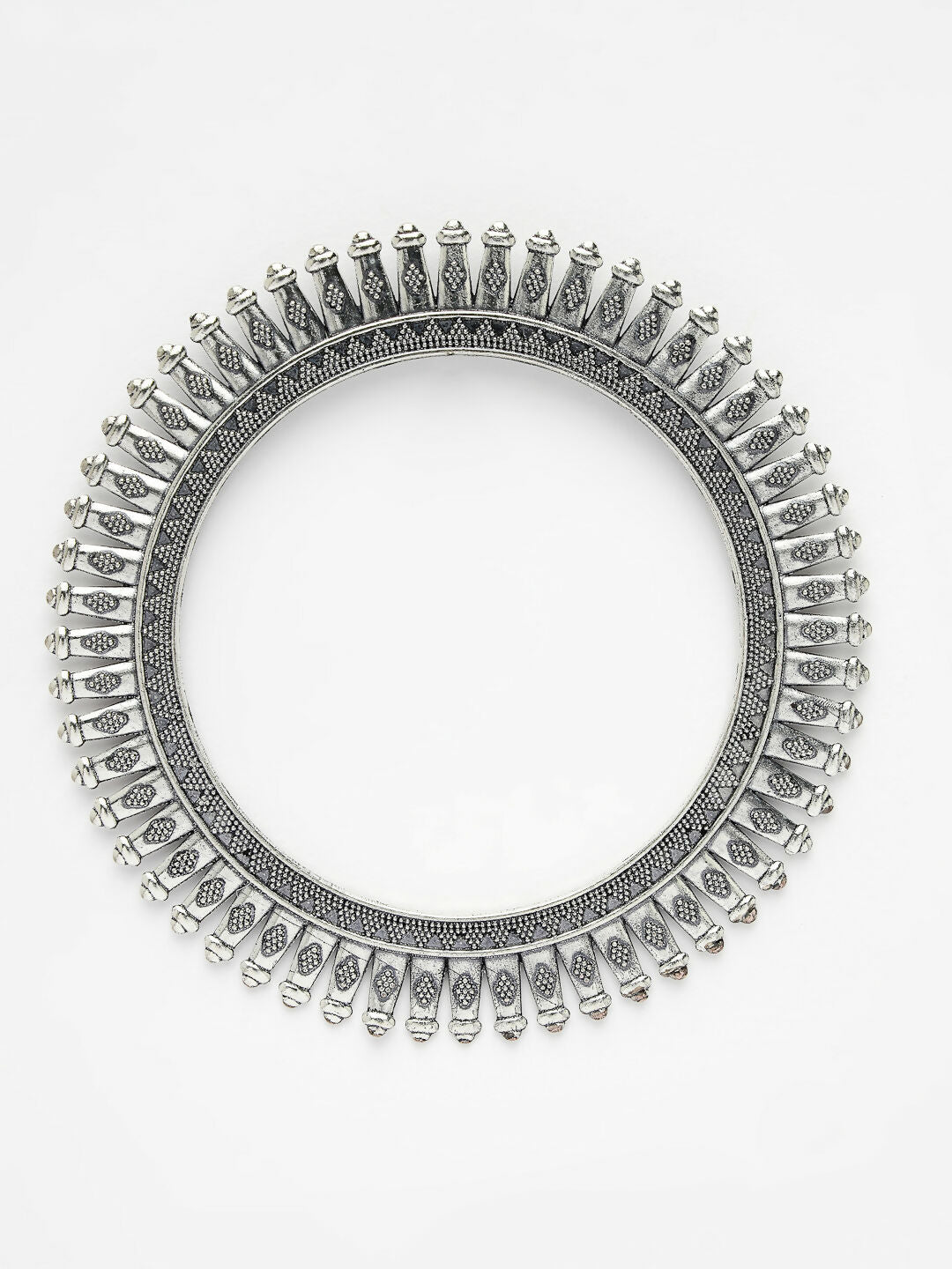 NVR Women's Set of 6 Silver-Toned German Silver Oxidised Bangles - Distacart