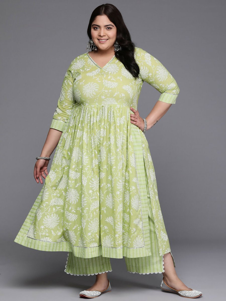 Ahalyaa Women's Traditional wear Kurta Set - Green