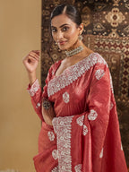 kasee Floral Chikankari Silk Blend Saree - Distacart