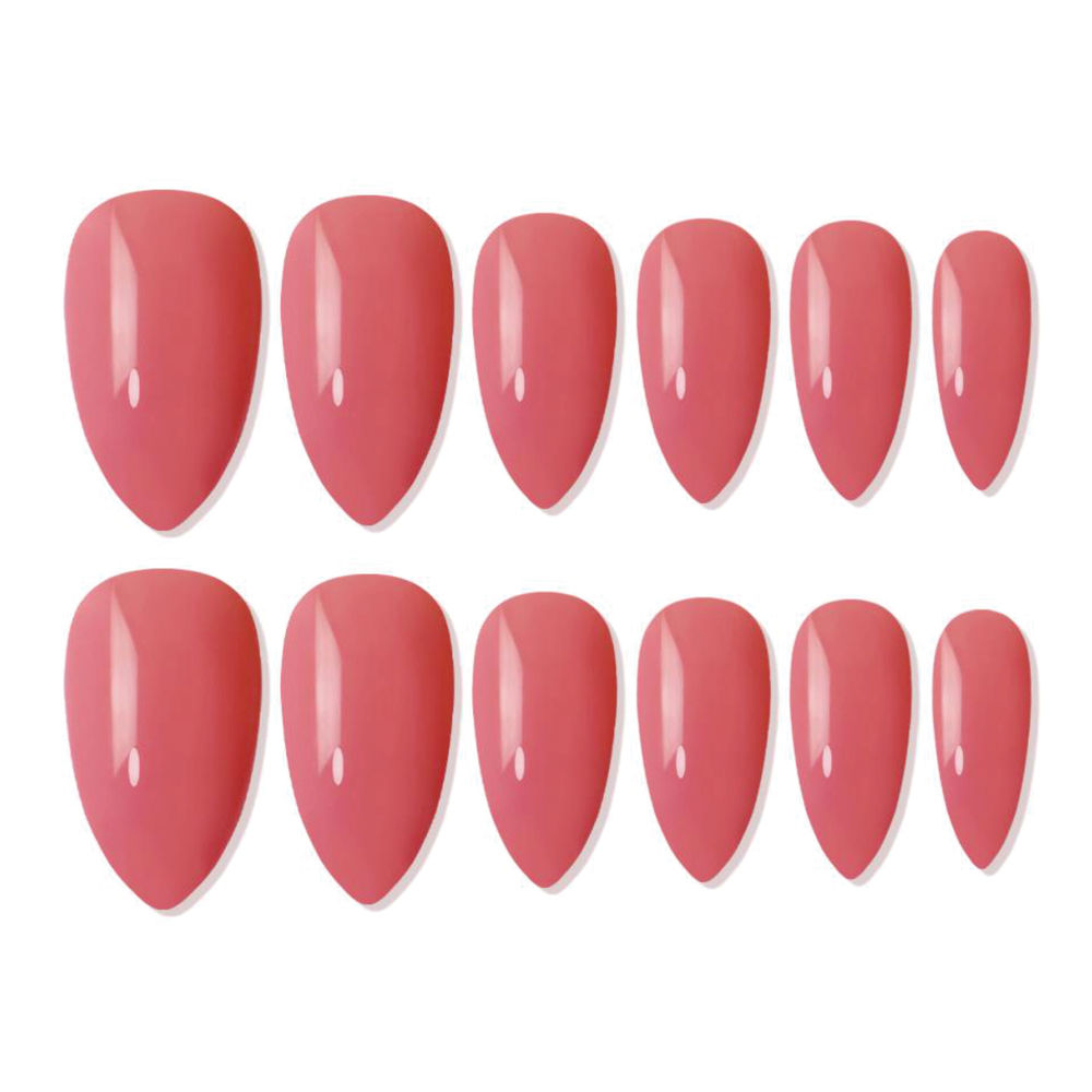 shills professional reusable press on nails almond spn629