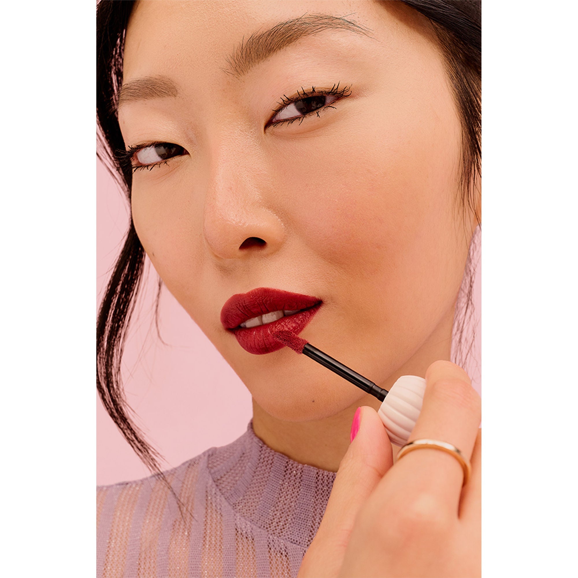 Benefit Cosmetics Plushtint Matte Lip Tint - 30 Snuggle Up Cherry Chocolate - Distacart