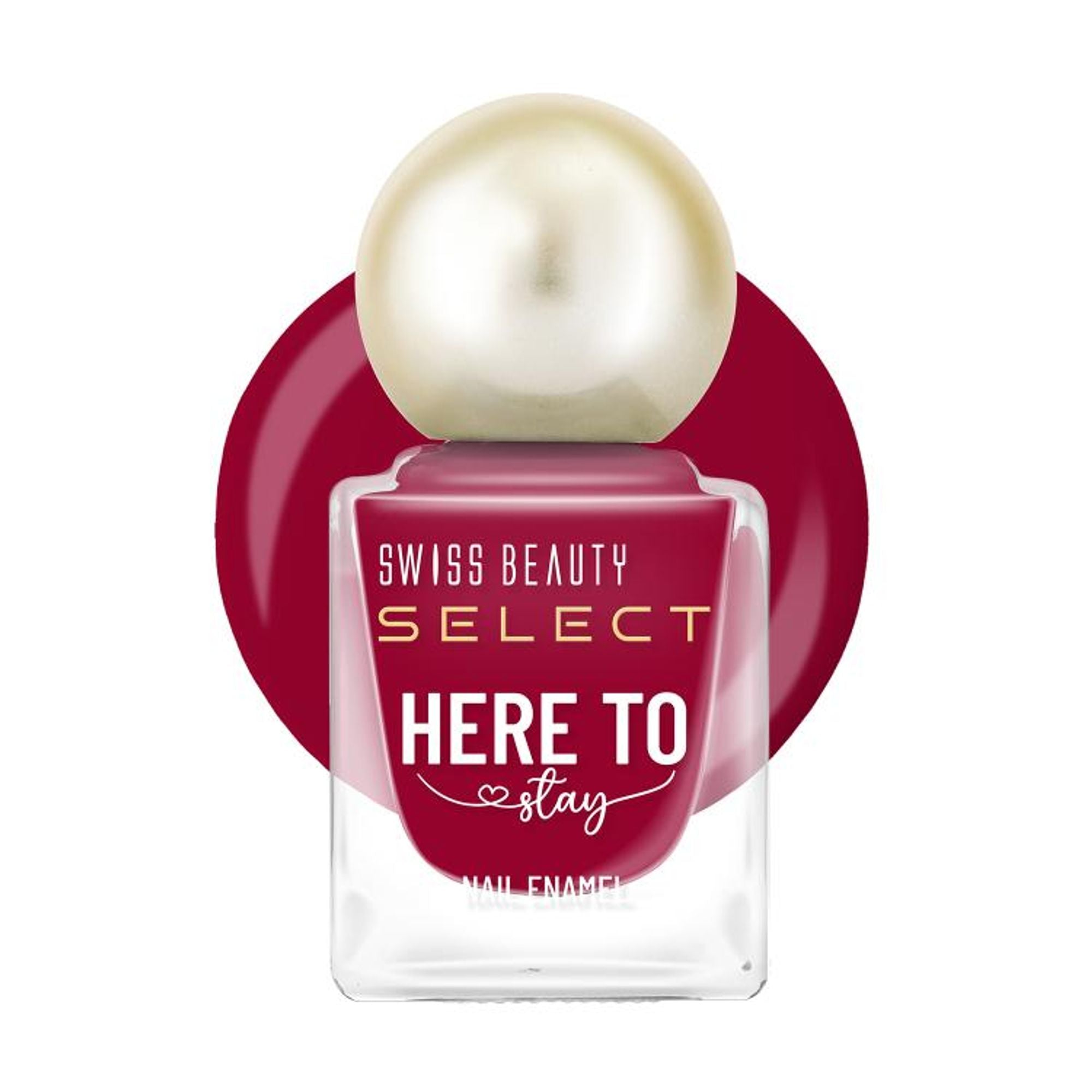 Swiss Beauty Select Here To Stay Nail Enamel - Edible Red