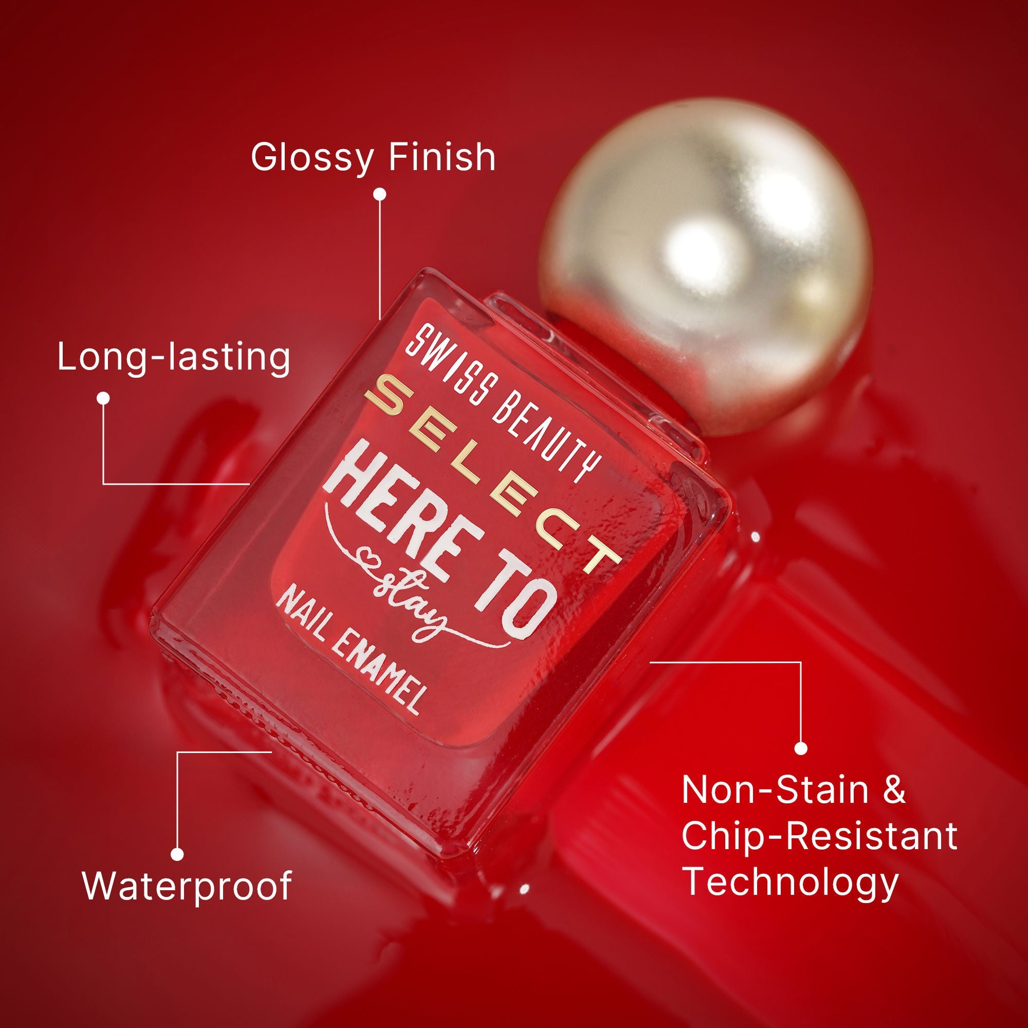 Swiss Beauty Select Here To Stay Nail Enamel - Chunky Gold - Distacart