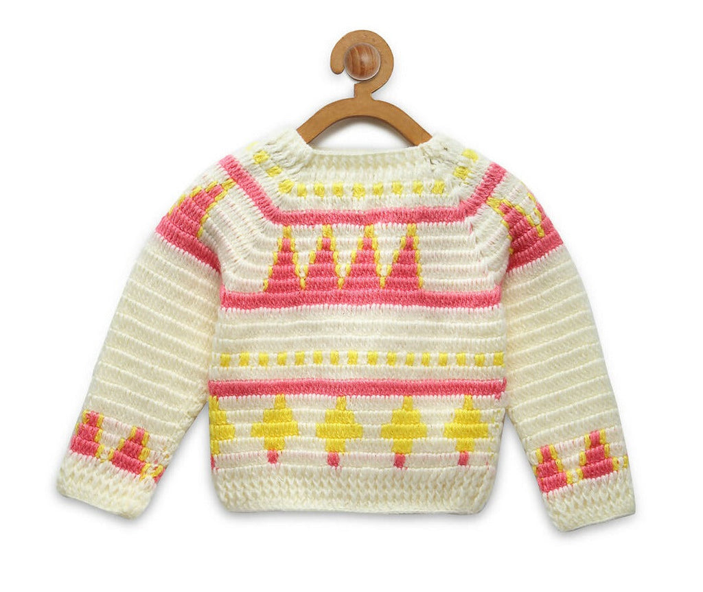 Chutput Kids Solid Pullover Ice Cream Design Sweater
