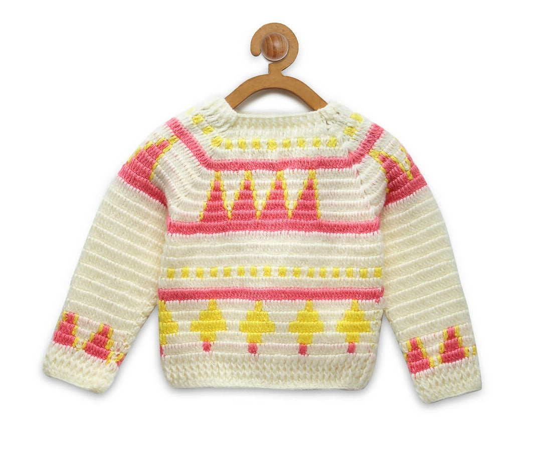 Chutput Kids Solid Pullover Ice Cream Design Sweater