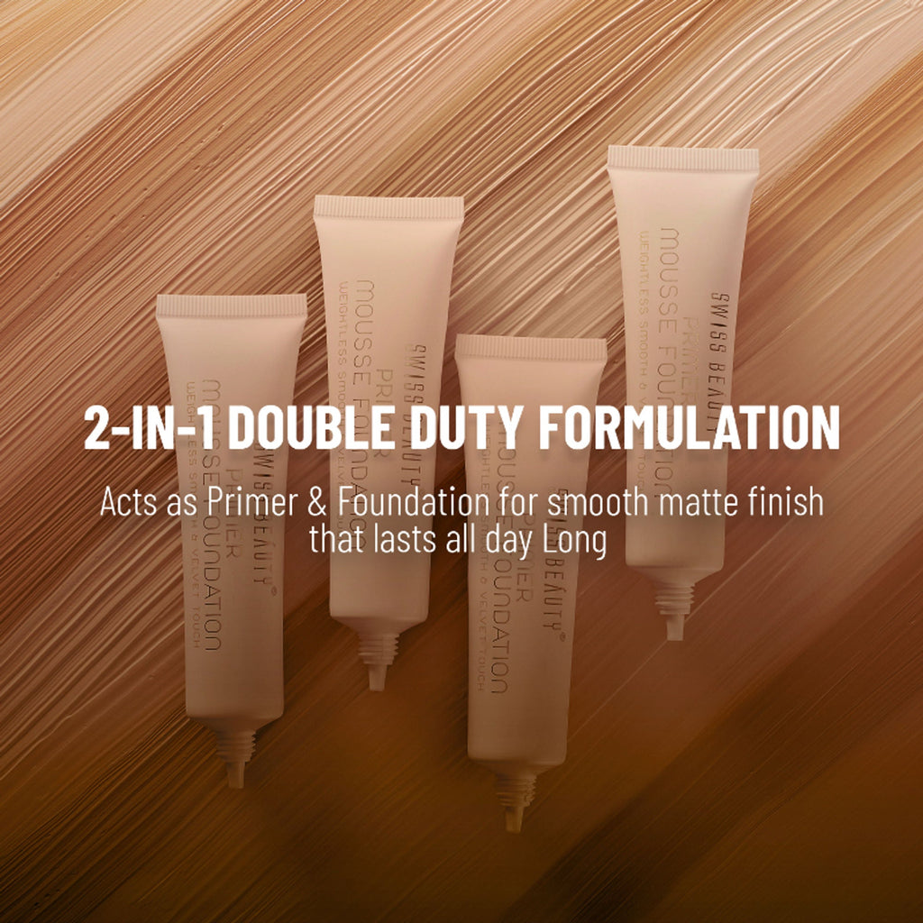 Swiss Beauty Primer Mousse Foundation - 2 Rose Blush - Distacart