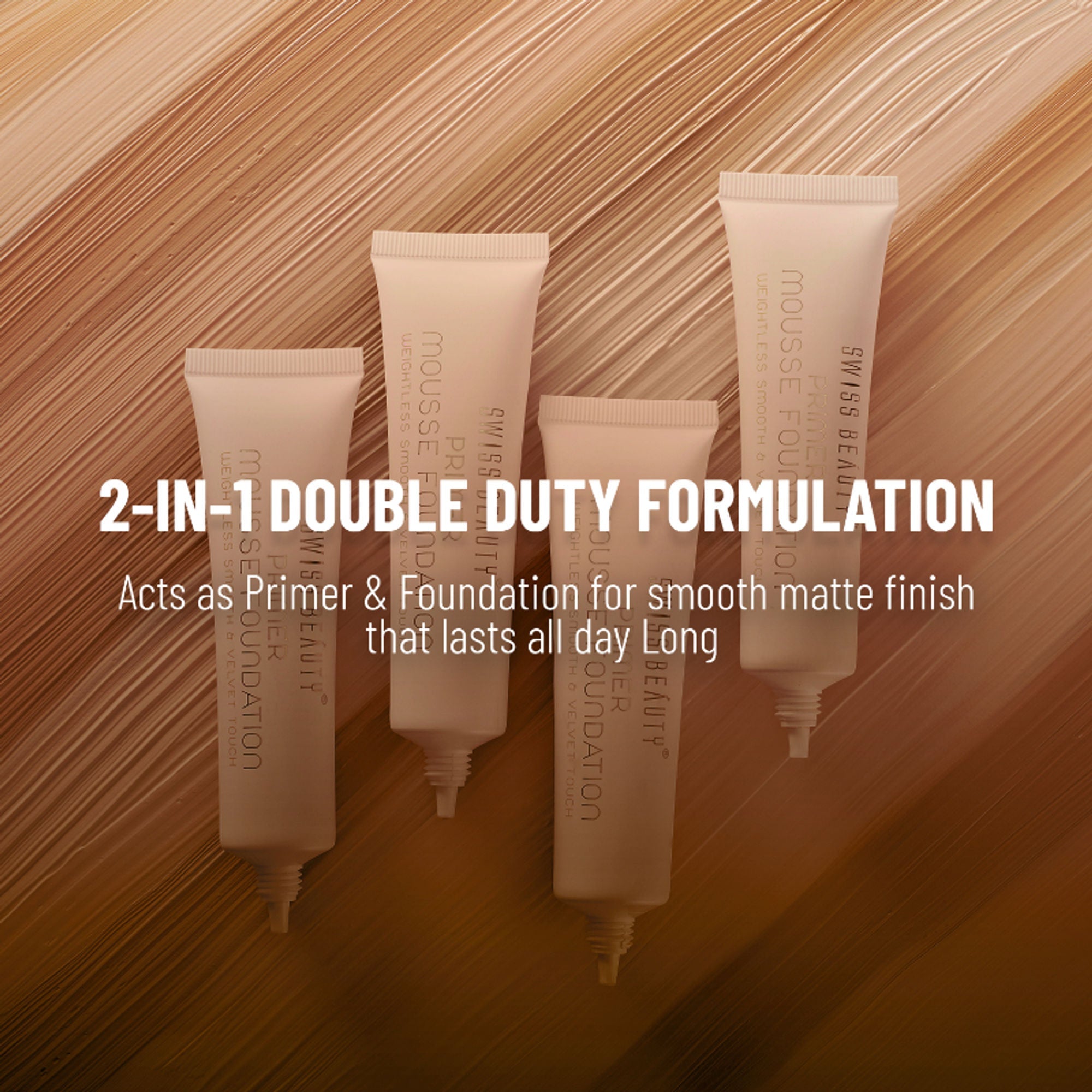 Swiss Beauty Primer Mousse Foundation - 4 Natural Nude - Distacart