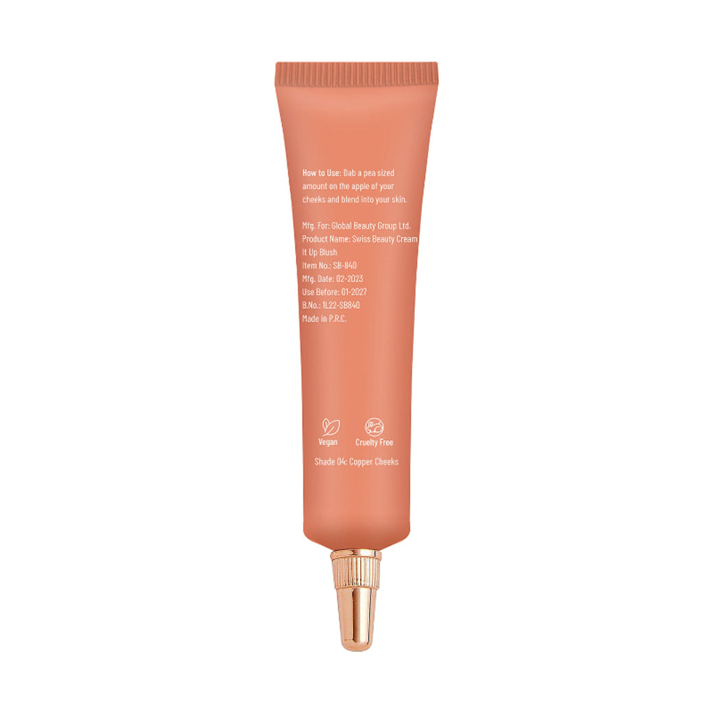 Swiss Beauty Cream It Up Blusher With Shea Butter , Multi-Functional , Matte Finish - 4 Copper Cheeks - Distacart