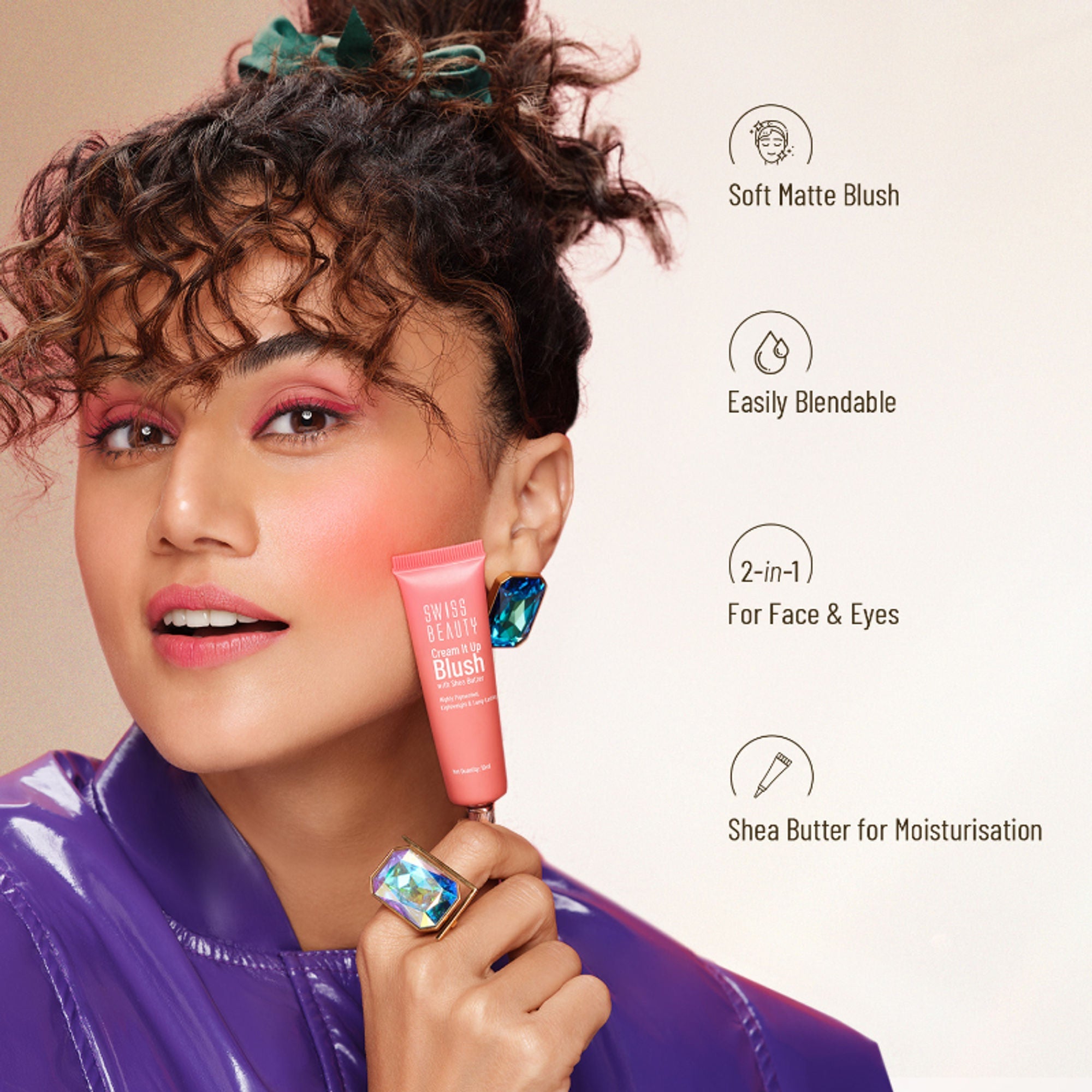 Swiss Beauty Cream It Up Blusher With Shea Butter , Multi-Functional , Matte Finish - 4 Copper Cheeks - Distacart