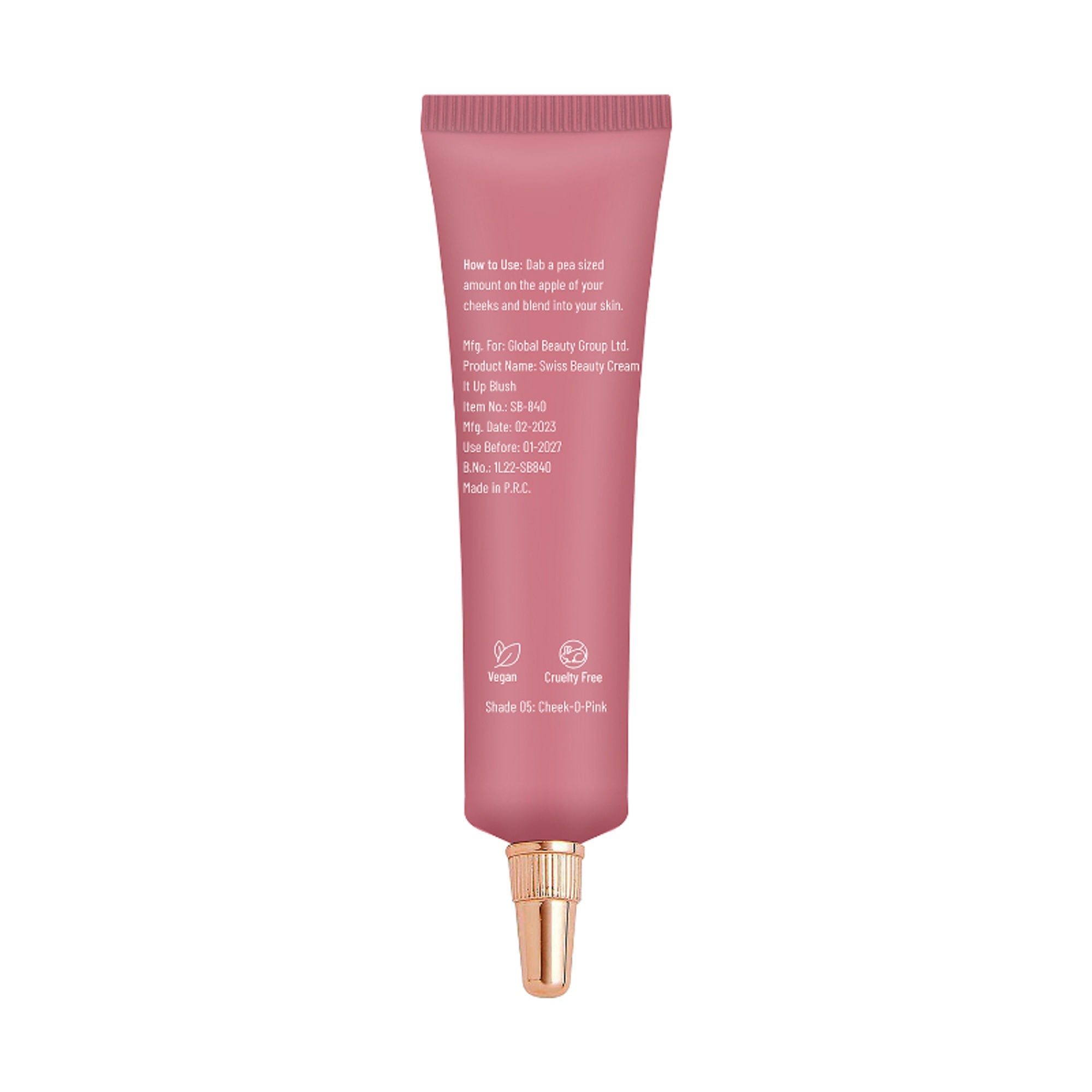 Swiss Beauty Cream It Up Blusher With Shea Butter , Multi-Functional , Matte Finish - 5 Cheek-o-pink - Distacart