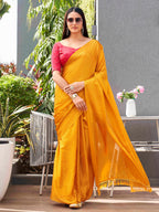 Tikhi Imli Woven Design Crepe Saree - Distacart