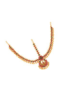 Yellow Chimes Gold-Toned Green Kundan Layered Temple Bridal Traditional Matha Patti - Distacart