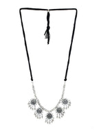 Cardinal Silver-Toned Oxidised Jewellery Set - Distacart