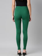 Souchii Green Solid Slim-Fit Leggings - Distacart