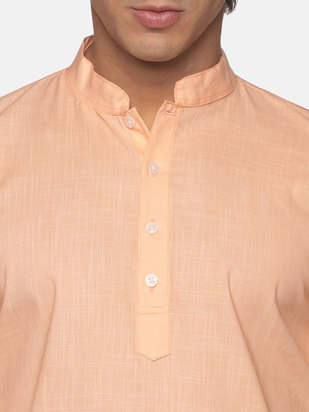 Sethukrishna Men Orange Pure Cotton Kurta with Pyjamas - Distacart